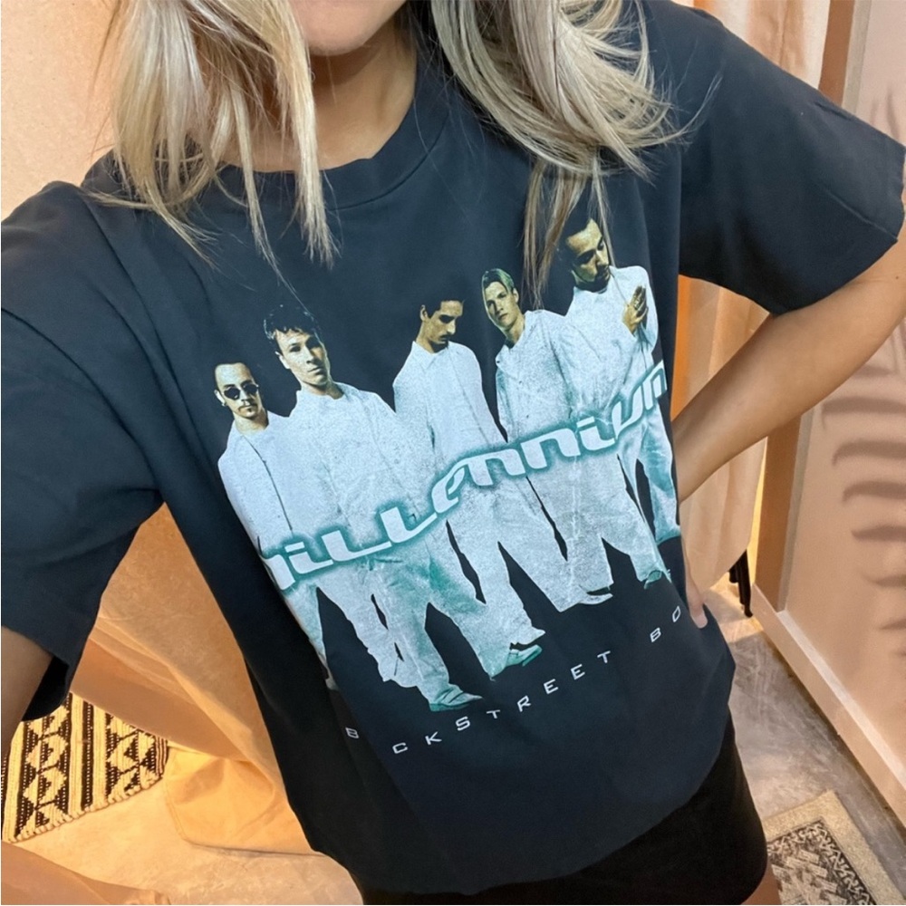 NWT DAYDREAMER Backstreet Boys Millennium Tour Merch Tee in Vintage Black Sz S